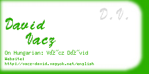 david vacz business card